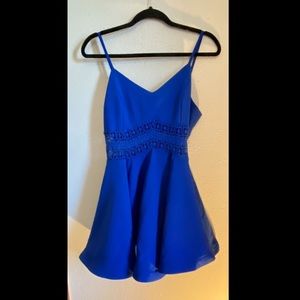 Blue mini dress
